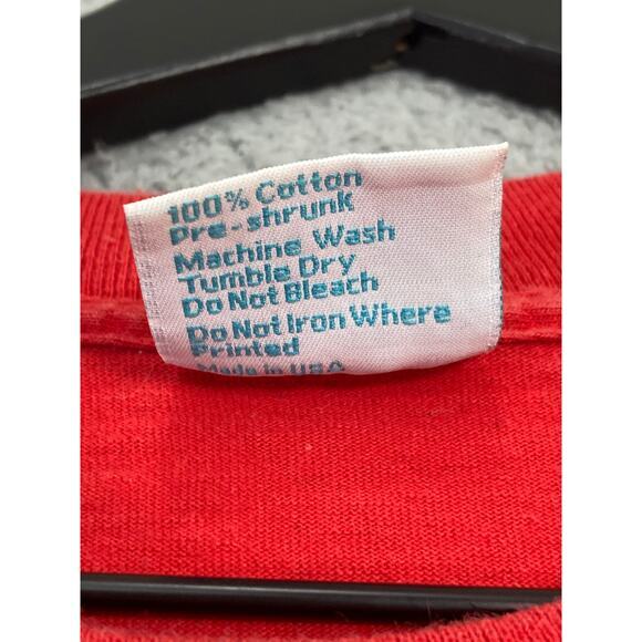 Vintage 90s‎ Christmas Graphic T-Shirt Red Unisex XL All Strung Out - Picture 3 of 9